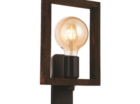 ΑΠΛΙΚΑ ΤΟΙΧΟΥ EUROLAMP 145-23804 OREON Ε27 ΞΥΛΟ/ ΜΕΤΑΛΛΟ