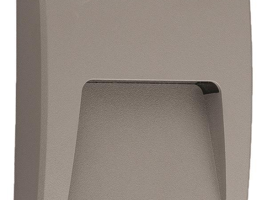 ΦΩΤΙΣΤΙΚΟ ΤΟΙΧΟΥ SLIM LED 3W IP65 230V 120X120 ΓΚΡΙ EUROLAMP 145-52019