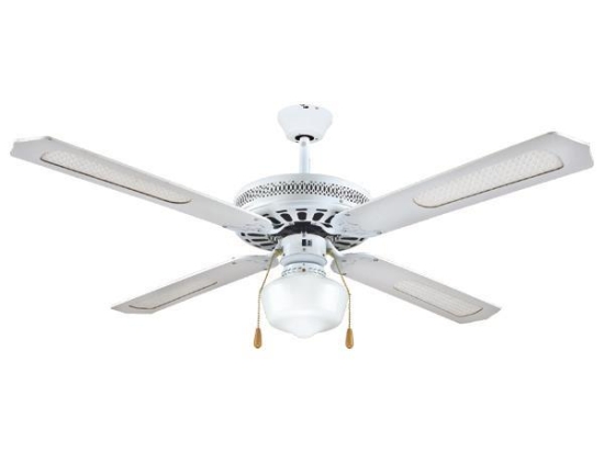 ΑΝΕΜΙΣΤΗΡΑΣ ΟΡΟΦΗΣ ΜΕ 1 ΦΩΣ E27 ΛΕΥΚΟΣ Φ130 70W 147-29000 | EUROLAMP