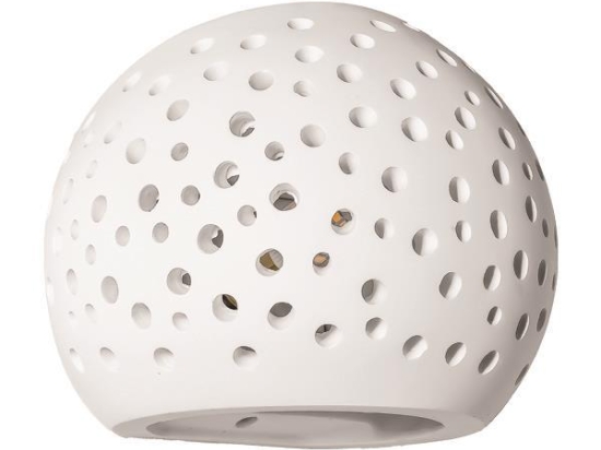 ΑΠΛΙΚΑ ΤΟΙΧΟΥ ΟΒΑΛ ΔΙΑΤΡΗΤΗ ΓΥΨΙΝΗ G9 150x125x115 EUROLAMP 147-53309