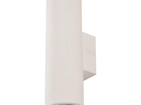 ΑΠΛΙΚΑ ΤΟΙΧΟΥ UP-DOWN ΣΤΡΟΓΓΥΛΛΗ ΓΥΨΙΝΗ 2xGU10 Φ75x100x250 EUROLAMP 147-53310