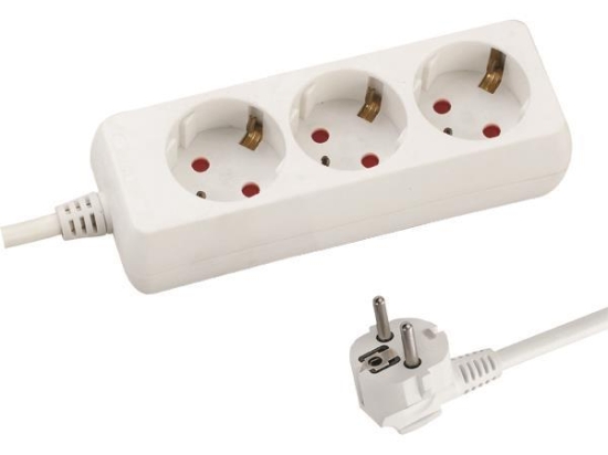 ΠOΛYΠPIZO 3 ΘΕΣΕΩΝ ΜΕ KAΛΩΔIO 3X1,5mm 3m ΜΕ ΠΑΙΔΙΚΗ ΠΡΟΣΤΑΣΙΑ - EUROLAMP