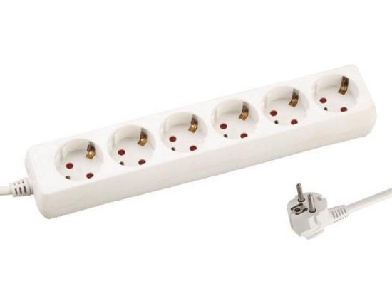 ΠOΛYΠPIZO 6 ΘΕΣΕΩΝ ΜΕ KAΛΩΔIO 3X1,5mm 3m ΜΕ ΠΑΙΔΙΚΗ ΠΡΟΣΤΑΣΙΑ - EUROLAMP
