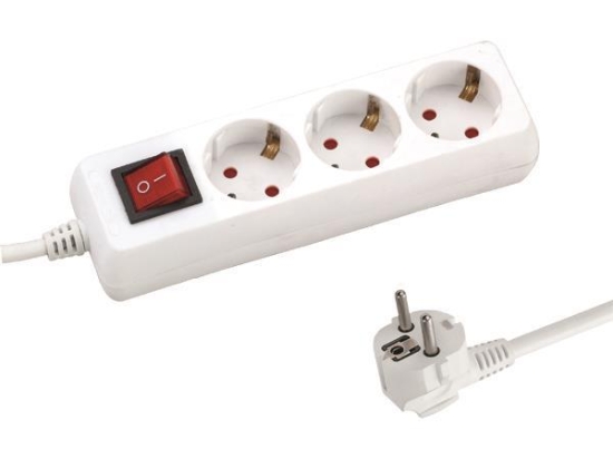 ΠOΛYΠPIZO 3 ΘΕΣΕΩΝ ΜΕ KAΛΩΔIO ΚΑΙ ΔΙΑΚΟΠΤΗ 3X1,5mm 3m ΜΕ ΠΑΙΔΙΚΗ ΠΡΟΣΤΑΣΙΑ - EUROLAMP