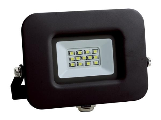 ΠΡΟΒΟΛΕΑΣ LED 10W SMD ΒΑΣΗ 360° ΜΑΥΡΟΣ IP65 4000K PLUS | EUROLAMP
