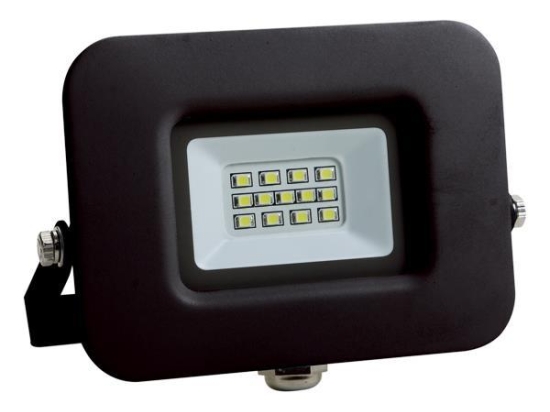 ΠΡΟΒΟΛΕΑΣ LED 10W SMD ΒΑΣΗ 360° ΜΑΥΡΟΣ IP65 3000K PLUS | EUROLAMP