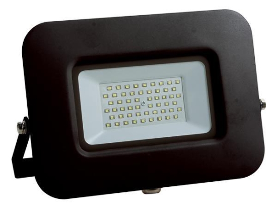 ΠΡΟΒΟΛΕΑΣ LED 50W SMD ΒΑΣΗ 360° ΜΑΥΡΟΣ IP65 6500K PLUS |EUROLAMP