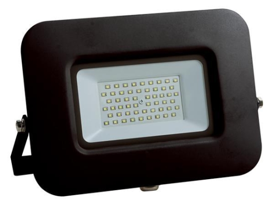 ΠΡΟΒΟΛΕΑΣ LED 50W SMD ΒΑΣΗ 360° ΜΑΥΡΟΣ IP65 4000K PLUS |EUROLAMP