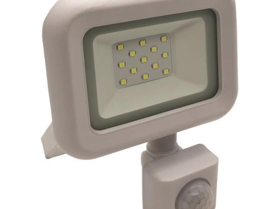 ΠΡΟΒΟΛΕΑΣ LED 10W SMD ΜΕ ΠΕΡΙΣΤΡΕΦΟΜΕΝΟ ΑΝΙΧΝΕΥΤΗ ΚΙΝΗΣΗΣ ΛΕΥΚΟΣ IP44 4000K PLUS |EUROLAMP