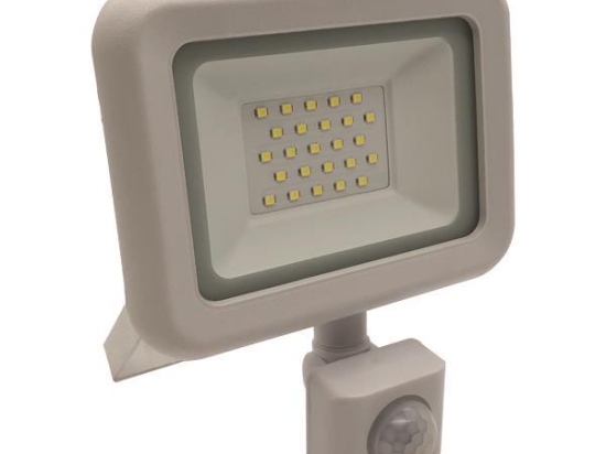 ΠΡΟΒΟΛΕΑΣ LED 20W SMD ΜΕ ΠΕΡΙΣΤΡΕΦΟΜΕΝΟ ΑΝΙΧΝΕΥΤΗ ΚΙΝΗΣΗΣ ΛΕΥΚΟΣ IP44 4000K PLUS | EUROLAMP