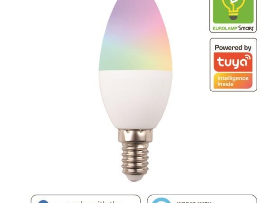 ΛΑΜΠΑ LED SMART WIFI ΚΕΡΙ 6W Ε14 RGBW 220-240V 147-77902 | EUROLAMP