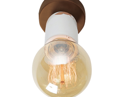 ΦΩΤΙΣΤΙΚΟ ΟΡΟΦΗΣ Ε27 40W ΑΠΟ ΛΕΥΚΟ ΠΗΛΟ 22191 | ZAMBELIS LIGHTS