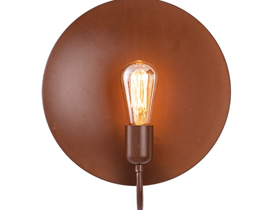 ΑΠΛΙΚΑ ΦΩΤΙΣΤΙΚΟ ΤΟΙΧΟΥ LED E27 40W ΚΑΦΕ CORTEN 22194 | ZAMBELIS LIGHTS