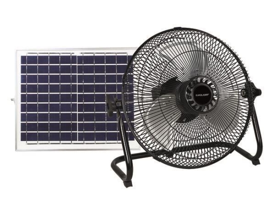 ΑΝΕΜΙΣΤΗΡΑΣ ΔΑΠΕΔΟΥ ΜΕΤΑΛΛΙΚΟΣ Φ37 15W ΕΠΑΝΑΦΟΡΤΙΖΟΜΕΝΟΣ ΜΕ ΗΛΙΑΚΟ ΠΑΝΕΛ 300-21505  | EUROLAMP