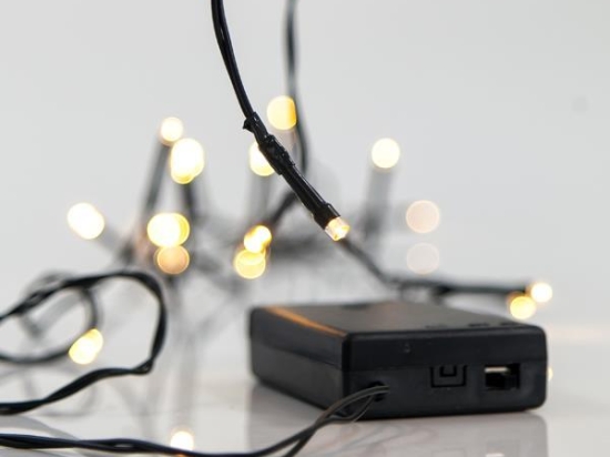 ΣΕΙΡΑ ΜΠΑΤΑΡΙΑΣ 20 LED 5MM ΘΕΡΜΟ ΛΕΥΚΟ LED ΑΝΑ 10CM IP20​ 600-11141 | MAGIC CHRISTMAS