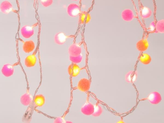 ΣΕΙΡΑ 100 LED 3MM ΘΕΡΜΑ ΜΕ ΛΕΥΚΕΣ ΚΑΙ ΡΟΖ ΥΦΑΣΜΑΤΙΝΕΣ ΜΠΑΛΕΣ IP44-600-11289 | MAGIC CHRISTMAS