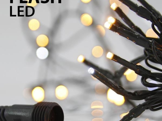 ΣΕΙΡΑ 100 LED 3MM ΕΠΕΚΤ ΩΣ 3 LED 9ΛΕΥΚΑ FLASH LED ANA10CM ΙΡ44 600-11345 | MAGIC CHRISTMAS