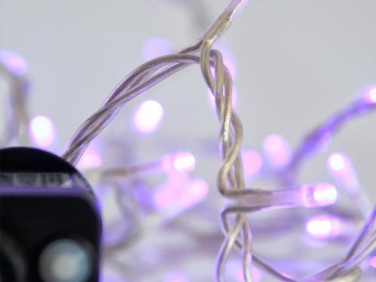 ΣΕΙΡΑ 240 LED 3MM AΝΑ 5CM 31V ΜΕ ΠΡΟΓΡΑΜΜΑ ΔΙΑΦΑΝΟ ΚΑΛΩΔΙΟ ΜΩΒ LED ΙΡ44 - 600-11584 | MAGIC CHRISTMAS