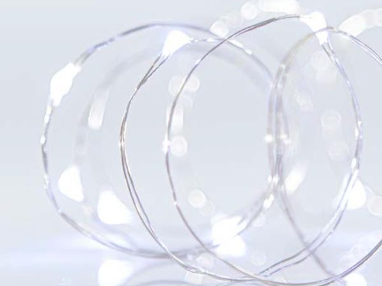 ΣΕΙΡΑ 100 MINI LED 4,5V ΣΤΑΘΕΡΟ ΜΕ ΜΕΤΑΣΧΗΜΑΤΙΣΤΗ ΑΣΗΜΙ ΧΑΛΚΟΣ ΛΕΥΚΟ LED | MAGIC CHRISTMAS