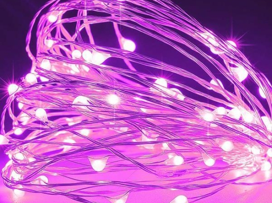 ΣΕΙΡΑ 100 ΜΙΝΙ LED ΣΤΑΘΕΡΟ ΜΕ ΜΕΤΑΣΧΗΜΑΤΙΣΤΗ ΡΟΖ LED ΙΡ44 | MAGIC CHRISTMAS