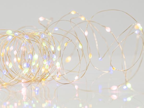 ΣΕΙΡΑ 50 MINI LED ΜΠΑΤΑΡΙΑΣ ΜΕ ΠΡΟΓΡΑΜΜΑ ΑΣΗΜΙ ΧΑΛΚΟΣ ΧΡΩΜΑΤΙΣΤΟ OPAL-ΘΕΡΜΟ ΛΕΥΚΟ IP44 600-11799 | MAGIC CHRISTMAS