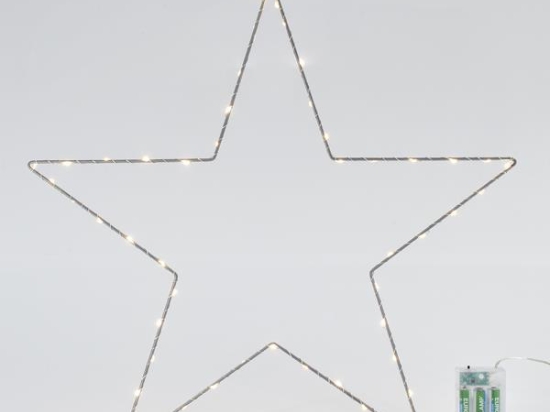 ΑΣΤΕΡΙ ΦΩΤΙΖΟΜΕΝΟ 60 LED ΜΠΑΤΑΡΙΑΣ ΜΕ TIMER 50cm 600-22421 | MAGIC CHRISTMAS