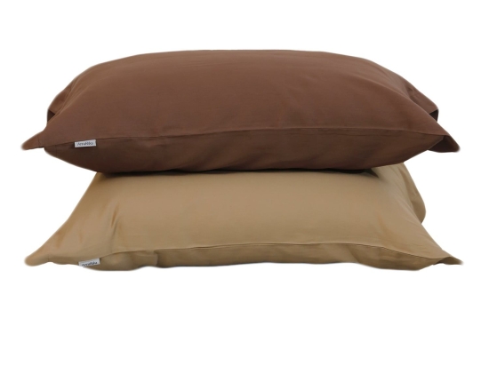 Μαξιλαροθήκες Σετ 2τμχ Oxford Deluxe Choco Anna Riska 50Χ70 100% Βαμβακοσατέν
