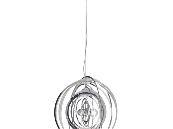 Φωτιστικό Οροφής Club I-CLUB-S50 CR 1xE27 Φ50cm 120cm Chrome Luce Ambiente Design Μέταλλο