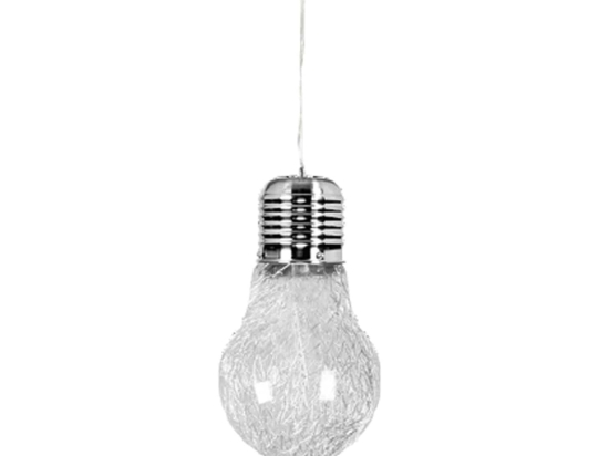 Φωτιστικό Οροφής Lampadina I-LAMPD/SOSP.15 Silver Αλουμίνιο,Γυαλί