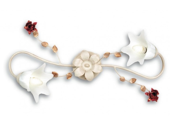 Φωτιστικό Οροφής/Τοίχου Rose ROSE/PL2 White Μέταλλο,Γυαλί