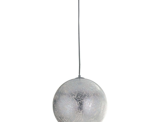 Φωτιστικό Οροφής Vanity I-VANITY/S30 SIL 1xE27 Φ30cm 120cm Silver Luce Ambiente Design Γυαλί