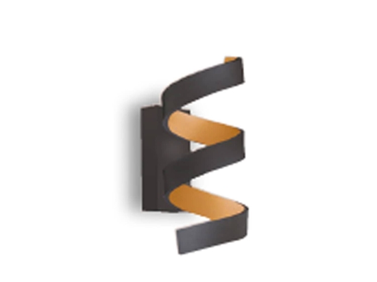 Φωτιστικό Τοίχου Helix LED-HELIX-AP3 NER Black Αλουμίνιο