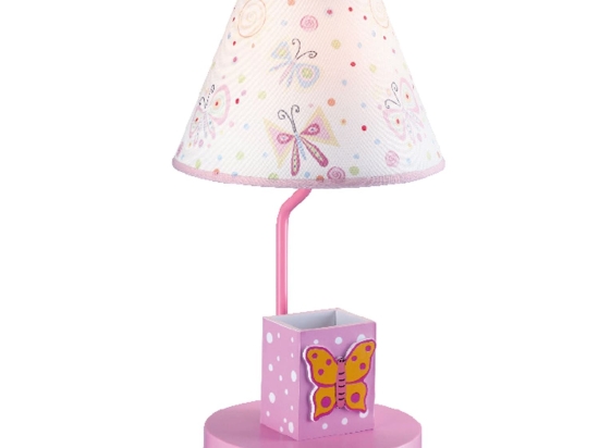 Φωτιστικό Επιτραπέζιο Butterfly MT120191 Pink Μέταλλο,Ύφασμα