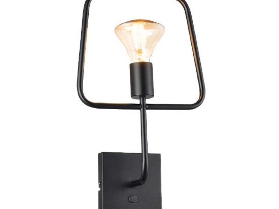 Φωτιστικό Τοίχου Vintage V362491WB Black Μέταλλο