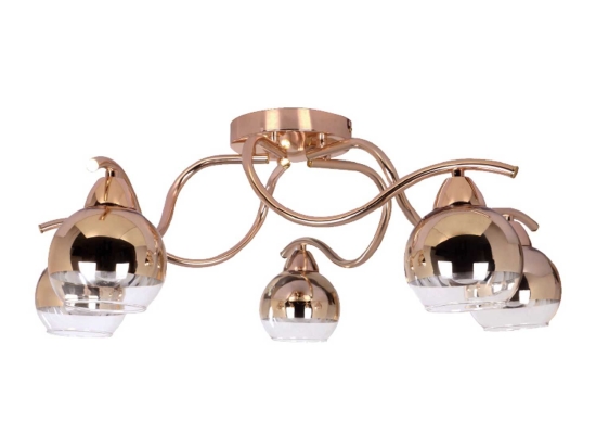 Φωτιστικό Οροφής Style TNK81444CG5H Bronze Μέταλλο,Γυαλί