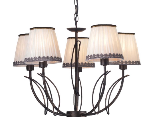 Φωτιστικό Οροφής Textile & Crystal DLA11795BG Brown-Beige Μέταλλο,Ύφασμα