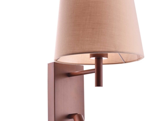 Φωτιστικό Τοίχου Mix & Match OD5617WDLED Brown Μέταλλο,Ύφασμα