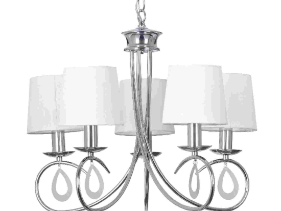 Φωτιστικό Οροφής Textile TNK81490CR5P White Μέταλλο,Ύφασμα