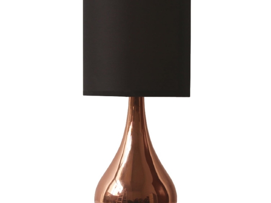 Φωτιστικό Επιτραπέζιο Table & Floor Luminairies KS1178T1CP Copper Μέταλλο,Ύφασμα