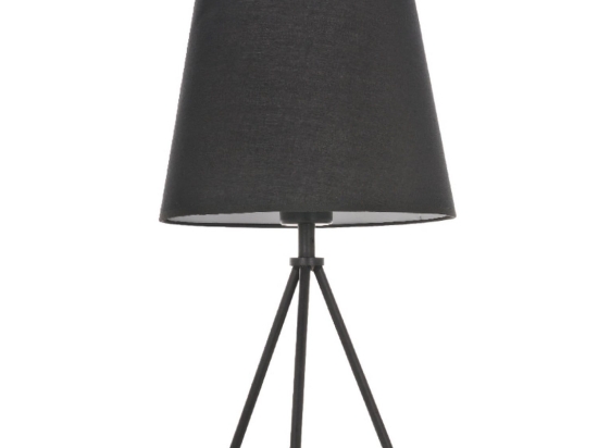 Φωτιστικό Επιτραπέζιο Table & Floor Luminairies TNK75090BK1T Black Μέταλλο,Ύφασμα