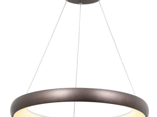 Φωτιστικό Οροφής 2063 Led 3000K 60W Φ80cm Brushed Coffee Αλουμίνιο,Ακρυλικό