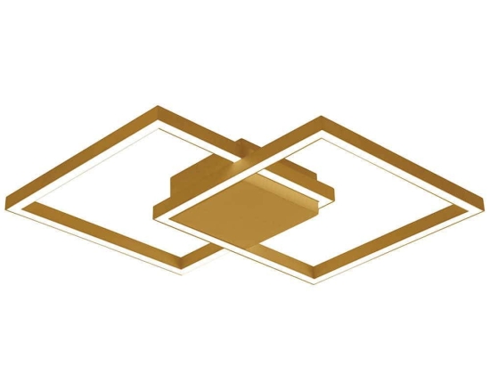 Φωτιστικό Οροφής - Πλαφονιέρα 2028 Led Dimmable 3000K 25W Gold Matt Αλουμίνιο,Ακρυλικό