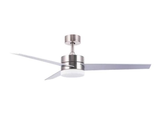 Ανεμιστήρας Οροφής Με Φως Led 3000K, 4000K, 6000K 15W Και Τηλεχειριστήριο D132cm Chrome Matt-Silver Διάμετρος 132cm