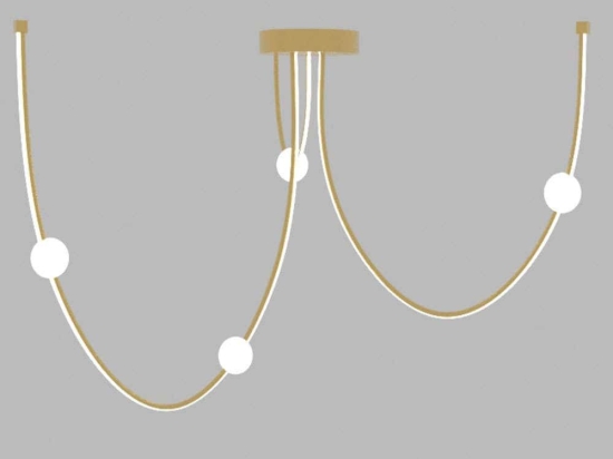 Φωτιστικό Οροφής 22248 140x30x100cm Dim Led 3289Lm 42W 3000K Gold
