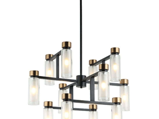 Φωτιστικό Οροφής 22138 85x85x100cm 12xE14 8W Black-Brass