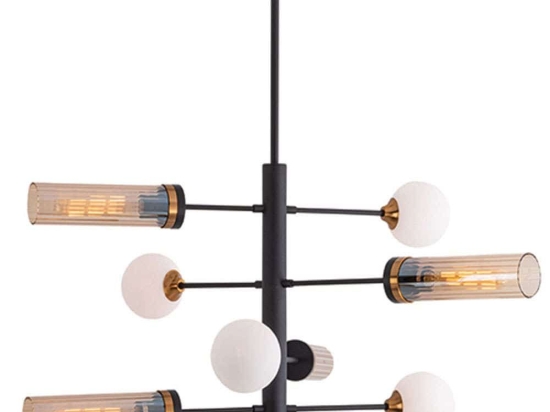 Φωτιστικό Οροφής 22055 75x100cm 4xG9/4xE27 7W/8W Black-Bronze