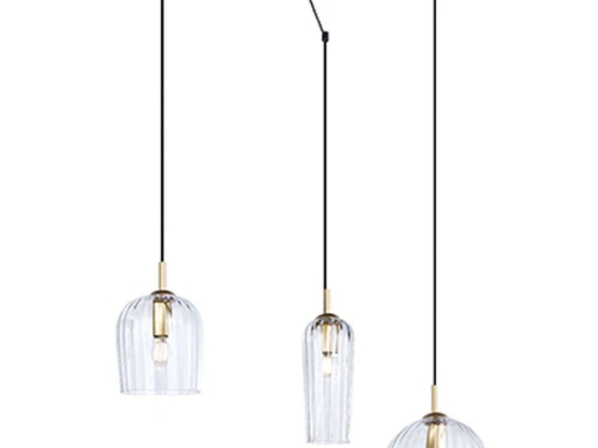 Φωτιστικό Οροφής 22157 80x80x130cm 3xE14 40W Black-Gold