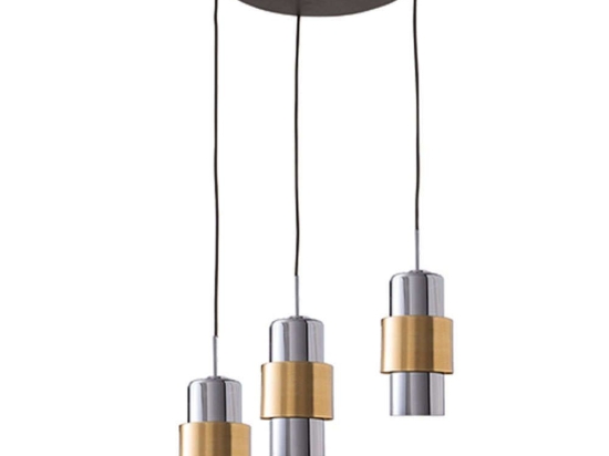 Φωτιστικό Οροφής 22144 45x45x150cm 3xE27 40W Gold-Chrome