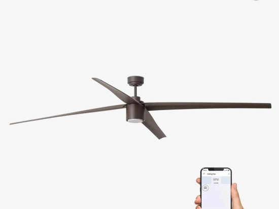 Ανεμιστήρας Οροφής Attos Smart Fan 33495WP Με Φως Led 2700 - 3300 - 4600K Και Τηλεχειριστήριο D213cm Brown Faro Barcelona