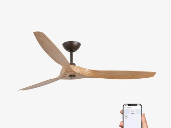 Ανεμιστήρας Οροφής Morea 33519WP Smart Fan Με Τηλεχειριστήριο D152cm Dark Brown - Pine Faro Barcelona
